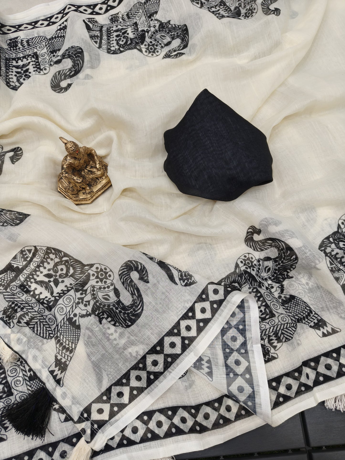 Pure Linen saree