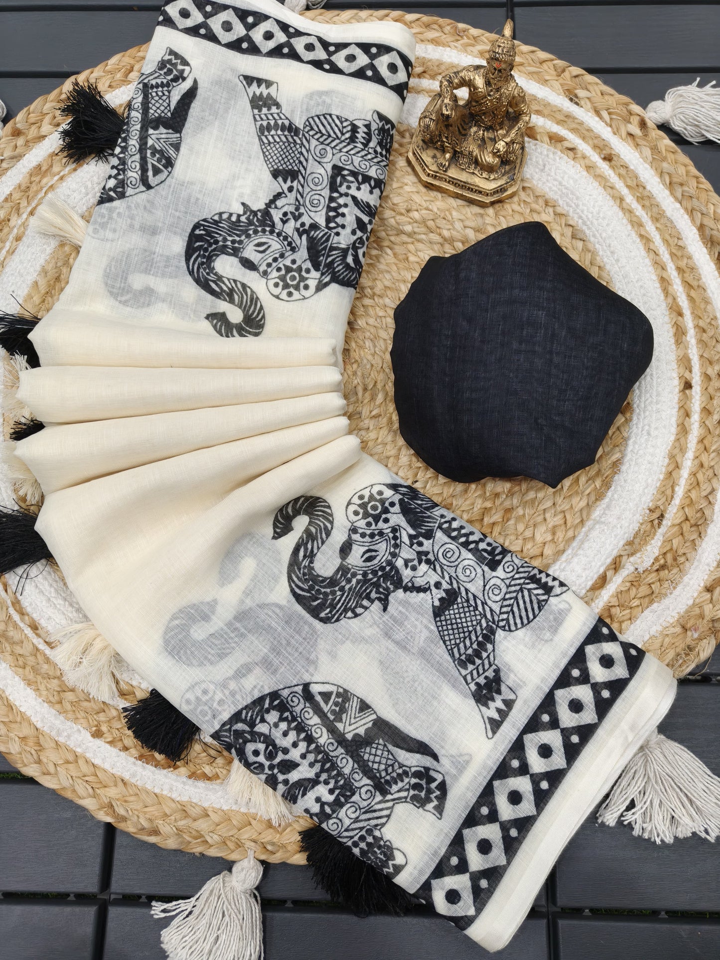 Pure Linen saree